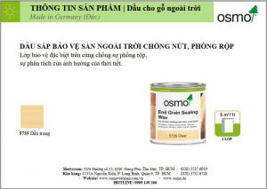 osmo chuyên chống nứt các đầu gỗ