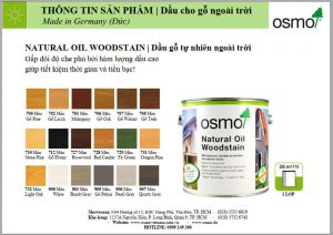 Dầu màu osmo tự nhiên cho gỗ ngoài trời