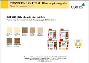 Osmo top oil cho bàn ăn, bếp